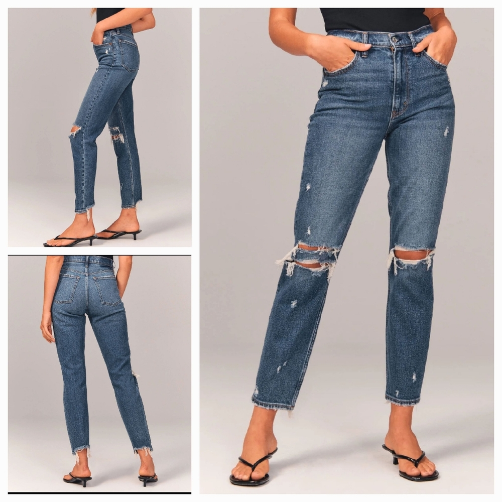 Abercrombie High Rise Mom Jean